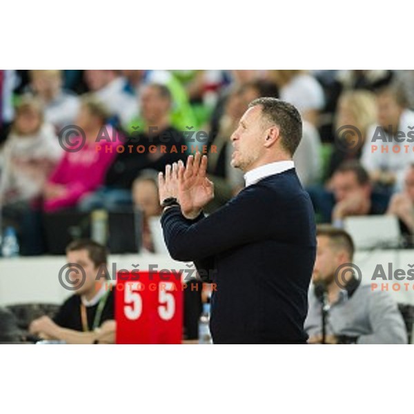 Rado Trifunovic in action during FIBA Basketball World Cup 2019 European qualifiers basketball match between Slovenia and Belarus, Stozice Arena, Ljubljana, Slovenia on November 24, 2017