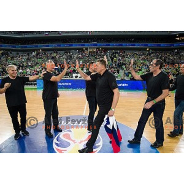in action during FIBA Basketball World Cup 2019 European qualifiers basketball match between Slovenia and Belarus, Stozice Arena, Ljubljana, Slovenia on November 24, 2017
