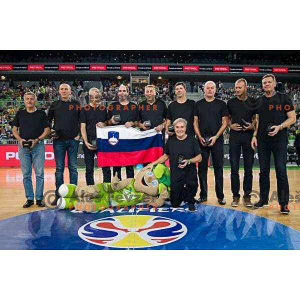in action during FIBA Basketball World Cup 2019 European qualifiers basketball match between Slovenia and Belarus, Stozice Arena, Ljubljana, Slovenia on November 24, 2017