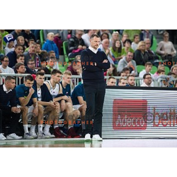 Lado Trifunovic in action during FIBA Basketball World Cup 2019 European qualifiers basketball match between Slovenia and Belarus, Stozice Arena, Ljubljana, Slovenia on November 24, 2017