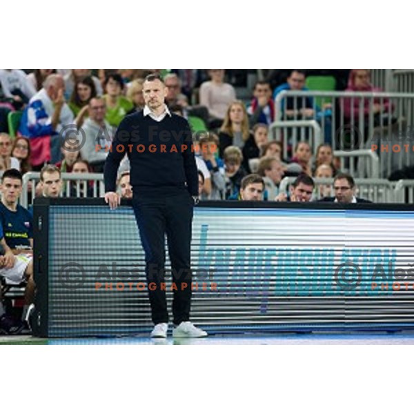 Rado Trifunovic in action during FIBA Basketball World Cup 2019 European qualifiers basketball match between Slovenia and Belarus, Stozice Arena, Ljubljana, Slovenia on November 24, 2017