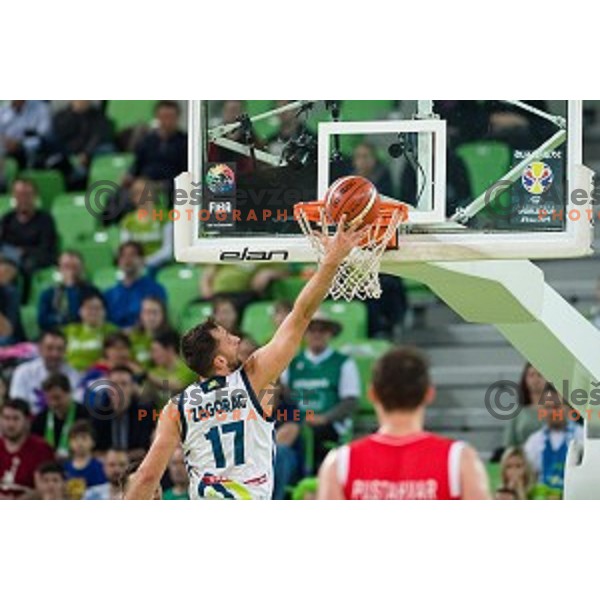 Sasa Zagorac in action during FIBA Basketball World Cup 2019 European qualifiers basketball match between Slovenia and Belarus, Stozice Arena, Ljubljana, Slovenia on November 24, 2017