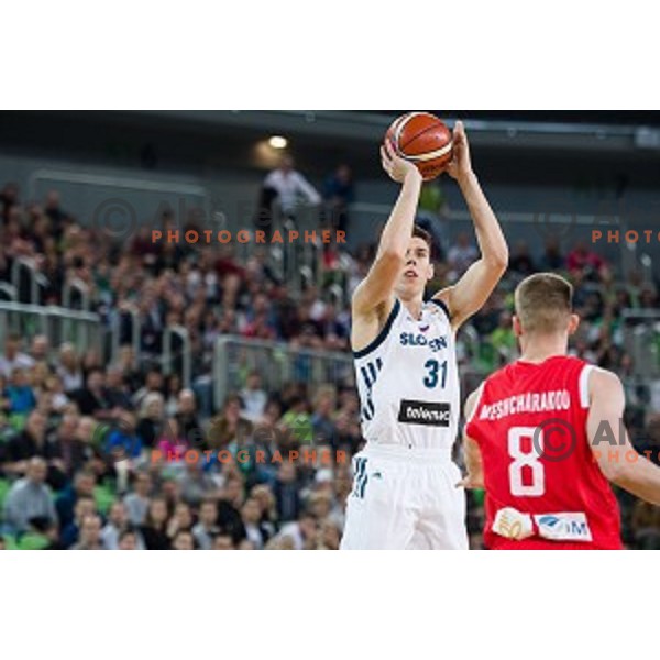 Vlatko Cancar in action during FIBA Basketball World Cup 2019 European qualifiers basketball match between Slovenia and Belarus, Stozice Arena, Ljubljana, Slovenia on November 24, 2017