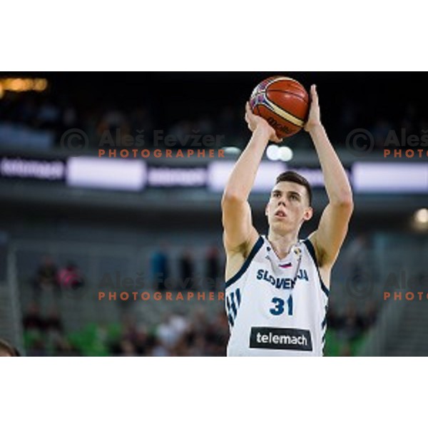 Vlatko Cancar in action during FIBA Basketball World Cup 2019 European qualifiers basketball match between Slovenia and Belarus, Stozice Arena, Ljubljana, Slovenia on November 24, 2017