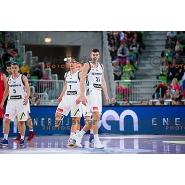 Vlatko Cancar in action during FIBA Basketball World Cup 2019 European qualifiers basketball match between Slovenia and Belarus, Stozice Arena, Ljubljana, Slovenia on November 24, 2017