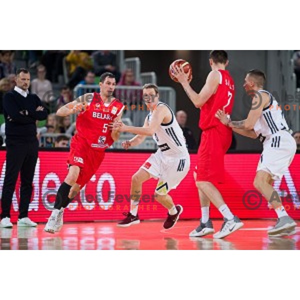 Miha Lapornik in action during FIBA Basketball World Cup 2019 European qualifiers basketball match between Slovenia and Belarus, Stozice Arena, Ljubljana, Slovenia on November 24, 2017
