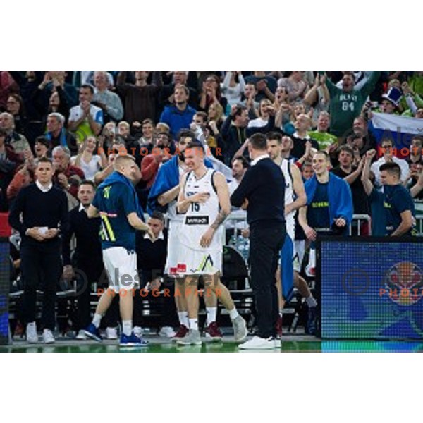Gregor Hrovat in action during FIBA Basketball World Cup 2019 European qualifiers basketball match between Slovenia and Belarus, Stozice Arena, Ljubljana, Slovenia on November 24, 2017