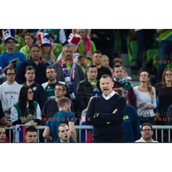 Rado Trifunovic in action during FIBA Basketball World Cup 2019 European qualifiers basketball match between Slovenia and Belarus, Stozice Arena, Ljubljana, Slovenia on November 24, 2017