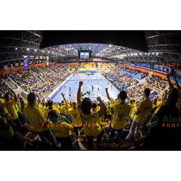 Florijani, fans of Celje PL during EHF Champions League 2017/18 handball match between Celje PL and Flensburg, played in Arena Zlatorog, Celje, Slovenia on November 26, 2017