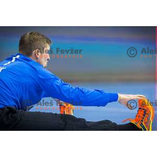 Urban Lesjak of Celje in action during EHF Champions League 2017/18 handball match between Celje PL and Flensburg, played in Arena Zlatorog, Celje, Slovenia on November 26, 2017