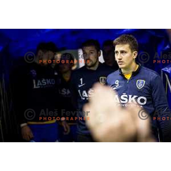 David Razgor of Celje prior to EHF Champions League 2017/18 handball match between Celje PL and Flensburg, played in Arena Zlatorog, Celje, Slovenia on November 26, 2017