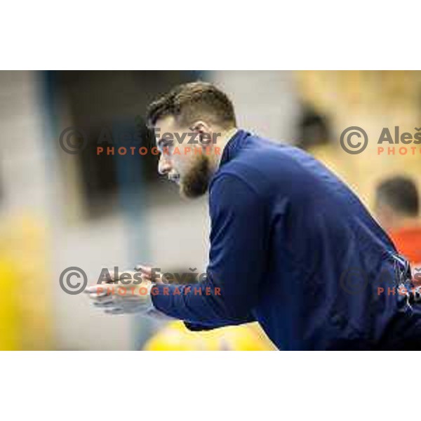 Aljaz Pantjar of Celje in action during EHF Champions League 2017/18 handball match between Celje PL and Flensburg, played in Arena Zlatorog, Celje, Slovenia on November 26, 2017
