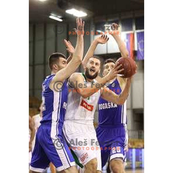 Bojan Radulovic in action during Nova KBM league basketball match between Petrol Olimpija and Rogaska in Tivoli Hall, Ljubljana, Slovenia on December 1, 2017