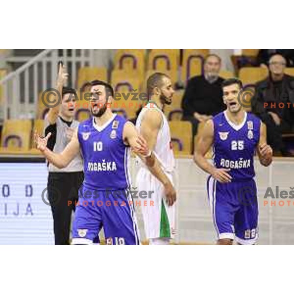 Mitja Nikolic of Rogaska in action during Nova KBM league basketball match between Petrol Olimpija and Rogaska in Tivoli Hall, Ljubljana, Slovenia on December 1, 2017
