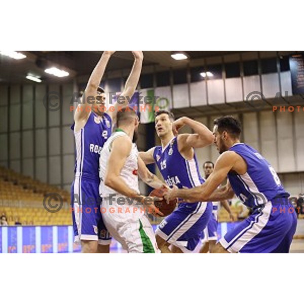 Miha Fon of Rogaska in action during Nova KBM league basketball match between Petrol Olimpija and Rogaska in Tivoli Hall, Ljubljana, Slovenia on December 1, 2017