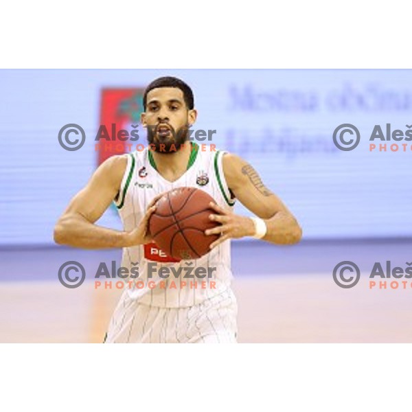 Talor Battle in action during Nova KBM league basketball match between Petrol Olimpija and Rogaska in Tivoli Hall, Ljubljana, Slovenia on December 1, 2017