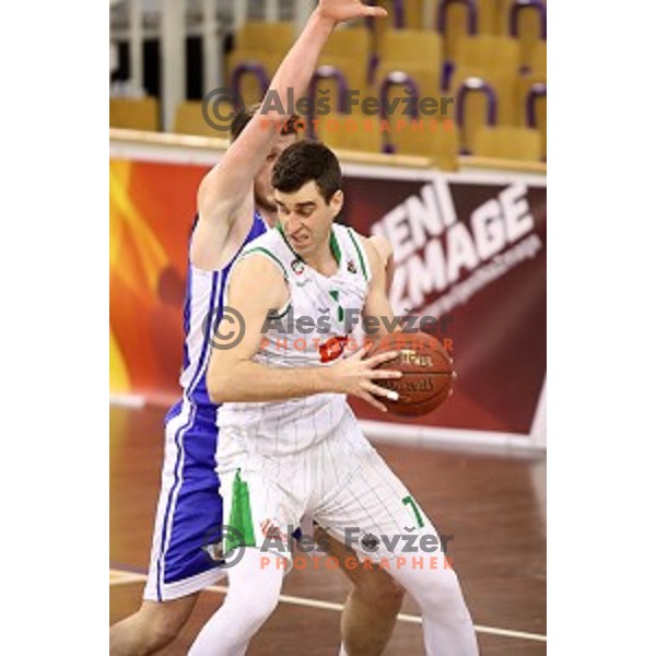 Drazen Bubnic in action during Nova KBM league basketball match between Petrol Olimpija and Rogaska in Tivoli Hall, Ljubljana, Slovenia on December 1, 2017