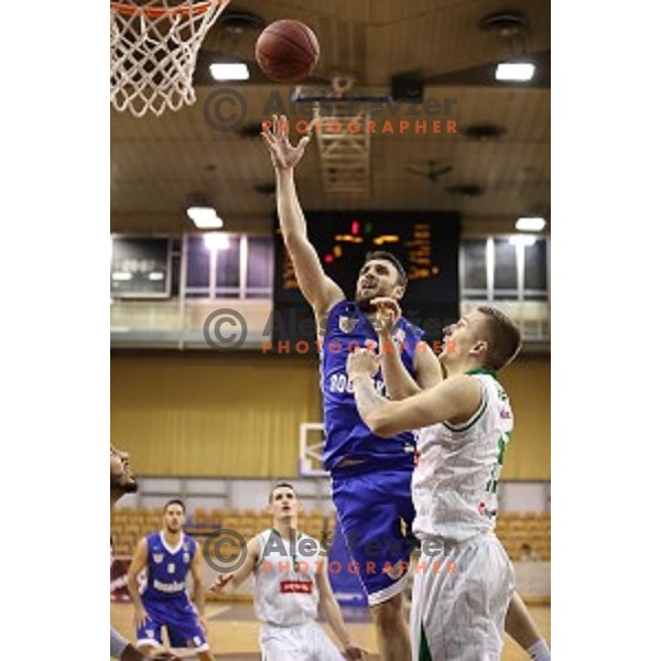 Dragan Djuranovic of Rogaska in action during Nova KBM league basketball match between Petrol Olimpija and Rogaska in Tivoli Hall, Ljubljana, Slovenia on December 1, 2017