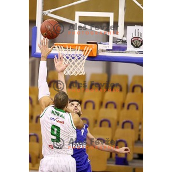 action during Nova KBM league basketball match between Petrol Olimpija and Rogaska in Tivoli Hall, Ljubljana, Slovenia on December 1, 2017