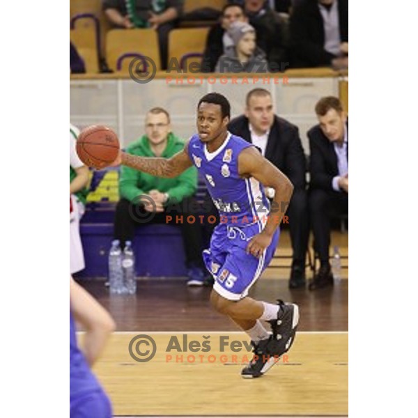 Rashun Jarrel Davis of Rogaska in action during Nova KBM league basketball match between Petrol Olimpija and Rogaska in Tivoli Hall, Ljubljana, Slovenia on December 1, 2017