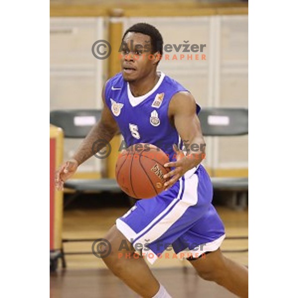 Rashun Jarrel Davis of Rogaska in action during Nova KBM league basketball match between Petrol Olimpija and Rogaska in Tivoli Hall, Ljubljana, Slovenia on December 1, 2017