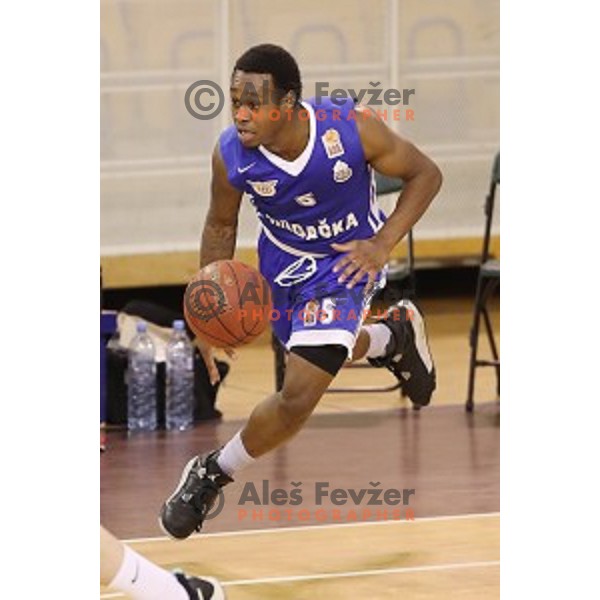 Rashun Jarrel Davis of Rogaska in action during Nova KBM league basketball match between Petrol Olimpija and Rogaska in Tivoli Hall, Ljubljana, Slovenia on December 1, 2017