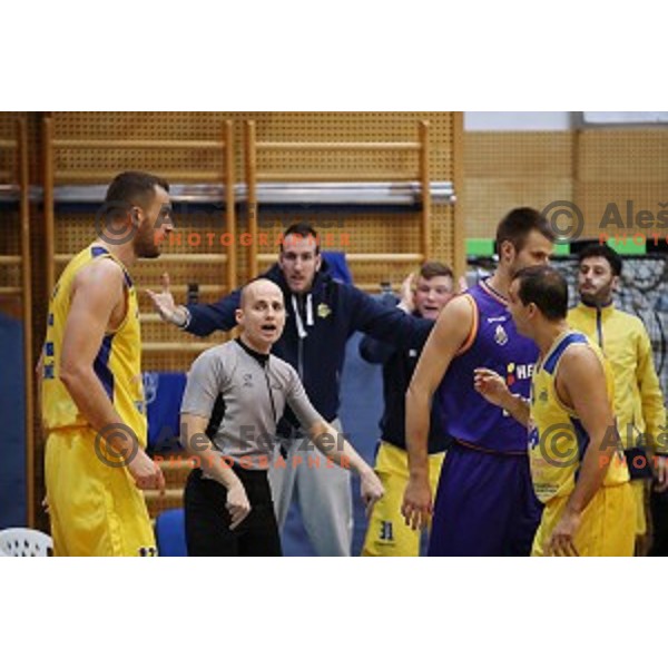 Smiljan Pavic of Sencur GGD in action during Nova KBM league basketball match between Sencur GGD and Helios Suns in Sencur Sports Hall, Slovenia on December 2, 2017