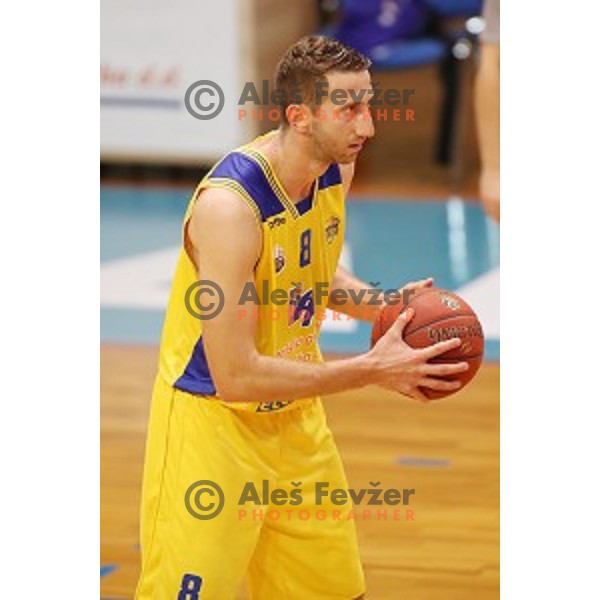 Ramo Rizvic of Sencur GGD in action during Nova KBM league basketball match between Sencur GGD and Helios Suns in Sencur Sports Hall, Slovenia on December 2, 2017
