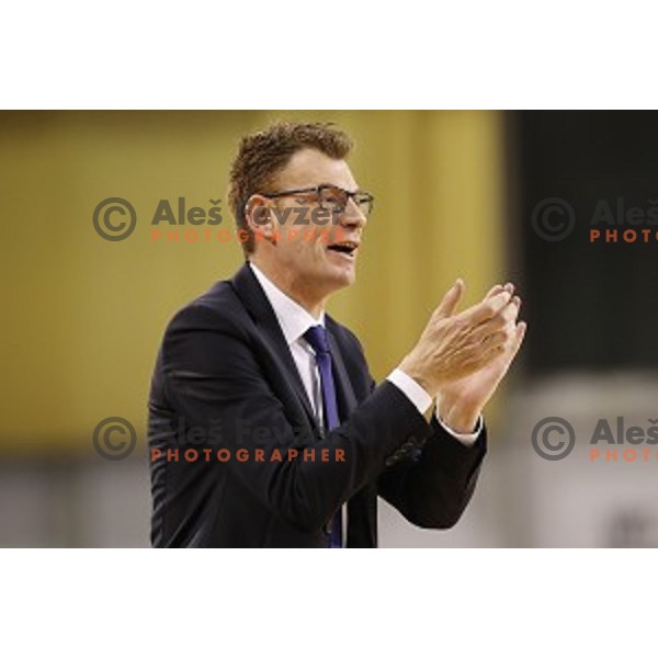of Petrol Olimpija in action during ABA league basketball match between Petrol Olimpija and FMP in Tivoli Hall, Ljubljana on December 3, 2017