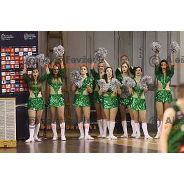 Dragon Ladies- Zmajcice of Petrol Olimpija in action during FIBA Champions League basketball match between Petrol Olimpija and Rosa Radom in Tivoli Hall, Ljubljana on December 5, 2017