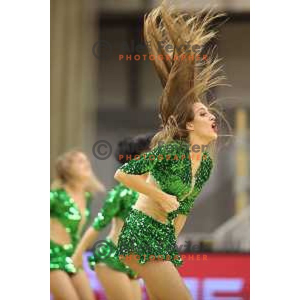 Dragon Ladies- Zmajcice of Petrol Olimpija in action during FIBA Champions League basketball match between Petrol Olimpija and Rosa Radom in Tivoli Hall, Ljubljana on December 5, 2017