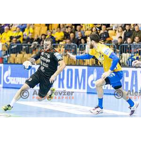 Gorenje’s Zarko Pejovic (99) in action during SEHA League match between Celje PL and Gorenje Velenje, in Zlatorog Hall, Celje on December 10, 2017 