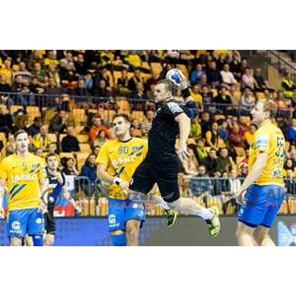 Gorenje’s Zarko Pejovic (99) in action during SEHA League match between Celje PL and Gorenje Velenje, in Zlatorog Hall, Celje on December 10, 2017 
