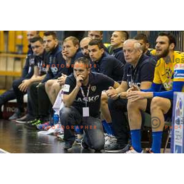 Celje’s head coach Branko Tamse in action during SEHA League match between Celje PL and Gorenje Velenje, in Zlatorog Hall, Celje on December 10, 2017 
