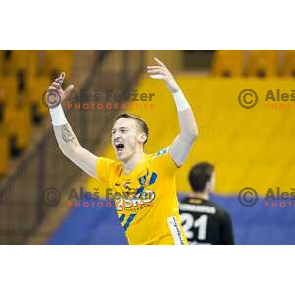 Celje’s Jaka Malus (5) in action during SEHA League match between Celje PL and Gorenje Velenje, in Zlatorog Hall, Celje on December 10, 2017 