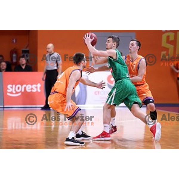 of Helios Suns in action during Nova KBM league basketball match between Helios Suns and Petrol Olimpija in Domzale Sports Hall, Slovenia on December 10, 2017
