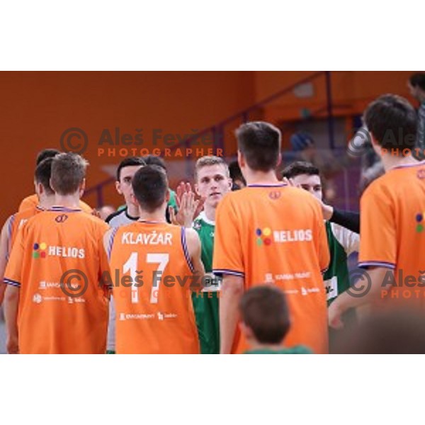  during Nova KBM league basketball match between Helios Suns and Petrol Olimpija in Domzale Sports Hall, Slovenia on December 10, 2017