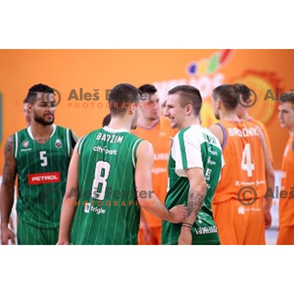 Gregor Hrovat in action during Nova KBM league basketball match between Helios Suns and Petrol Olimpija in Domzale Sports Hall, Slovenia on December 10, 2017