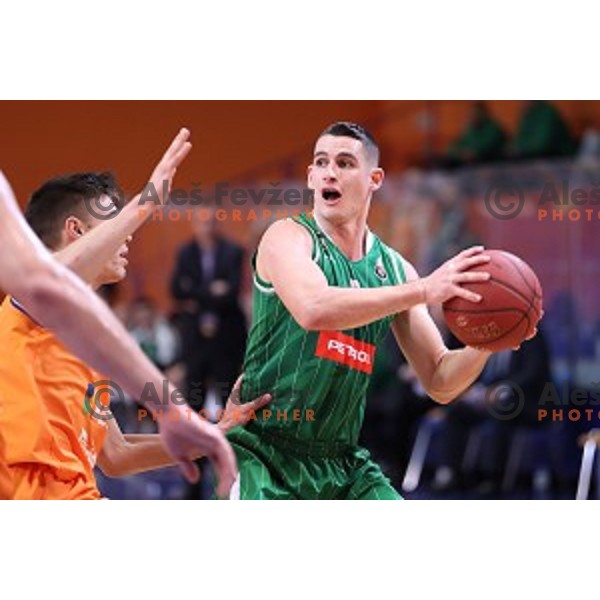 Jan Span in action during Nova KBM league basketball match between Helios Suns and Petrol Olimpija in Domzale Sports Hall, Slovenia on December 10, 2017