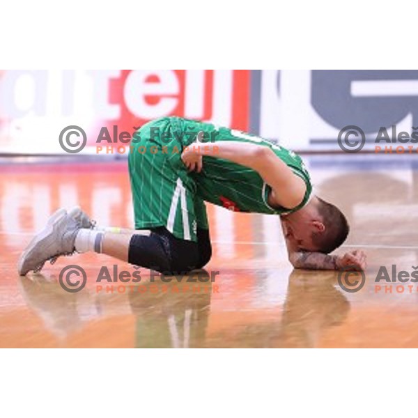 Gregor Hrovat in action during Nova KBM league basketball match between Helios Suns and Petrol Olimpija in Domzale Sports Hall, Slovenia on December 10, 2017