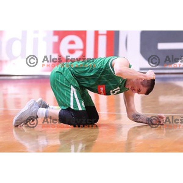 Gregor Hrovat in action during Nova KBM league basketball match between Helios Suns and Petrol Olimpija in Domzale Sports Hall, Slovenia on December 10, 2017