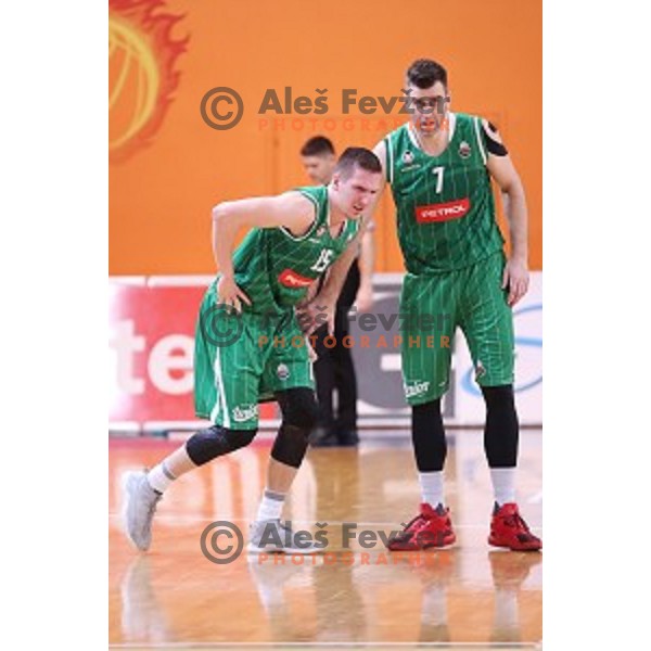 Gregor Hrovat in action during Nova KBM league basketball match between Helios Suns and Petrol Olimpija in Domzale Sports Hall, Slovenia on December 10, 2017