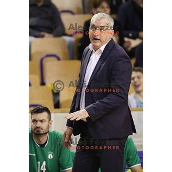 of Ilirija action during Nova KBM league basketball match between Ilirija and Sencur GGD in Tivoli Hall, Ljubljana, Slovenia on December 10, 2017