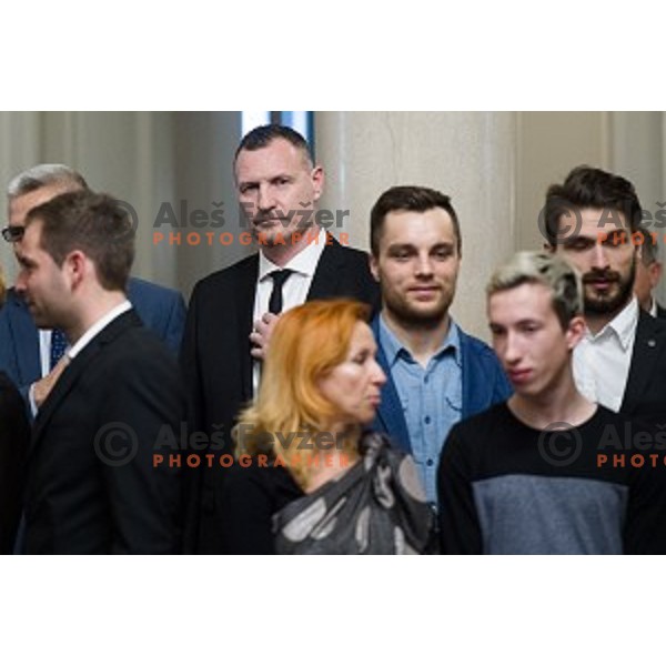 Rado Trifunovic during the reception of the president with Slovenian athletes at the office of the president of Slovenia, Ljubljana, Slovenia on December 12, 2017