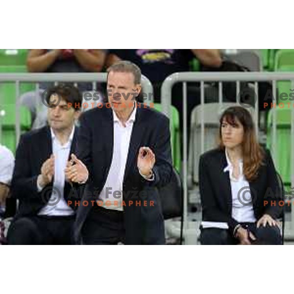 Vincent Collet during FIBA Champions League basketball match between Petrol Olimpija and Sig Strasbourg in Stozice Hall, Ljubljana on December 12, 2017