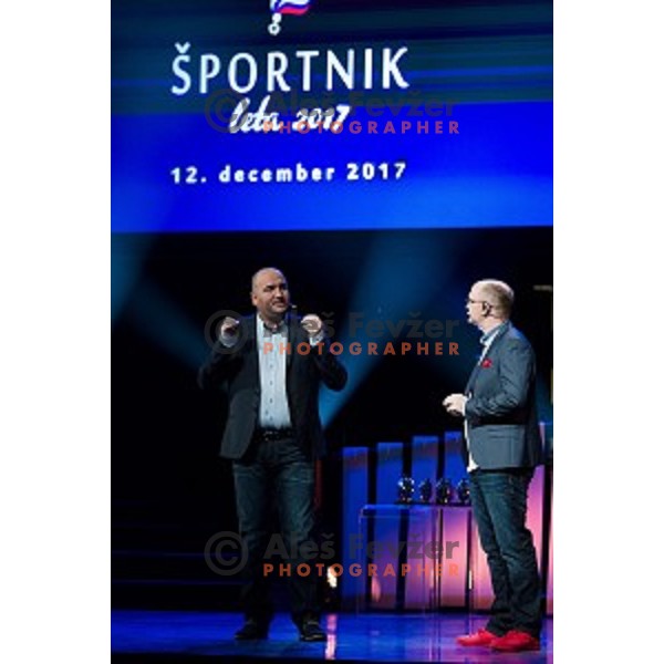 Jure Mastnak, Anze Baselj during sportsman of the year 2017 awards, Cankarjev Dom, Ljubljana, Slovenia on December 12, 2017