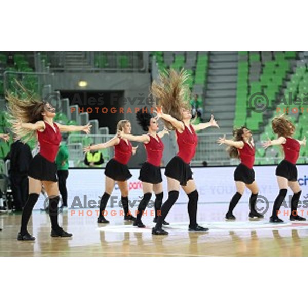 Zmajcice - Dragon Ladies of Petrol Olimpija in action during FIBA Champions League basketball match between Petrol Olimpija and Sig Strasbourg in Stozice Hall, Ljubljana on December 12, 2017