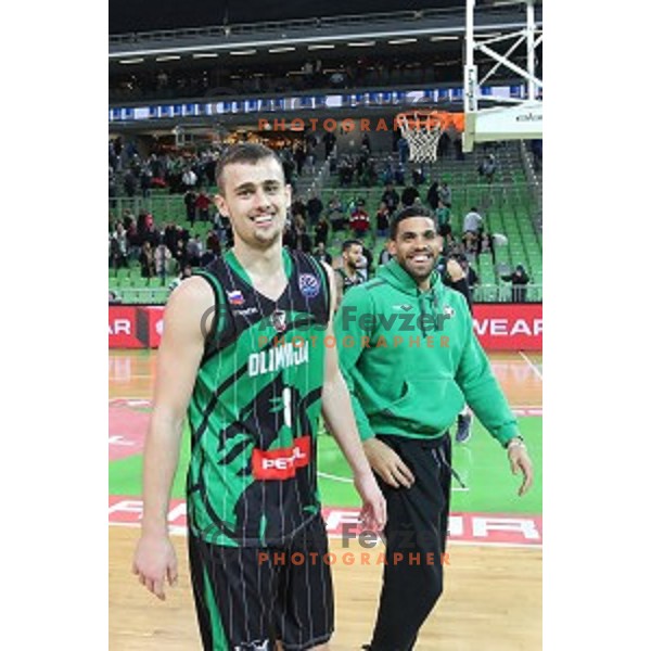 Roko Badzim of Petrol Olimpija in action during FIBA Champions League basketball match between Petrol Olimpija and Sig Strasbourg in Stozice Hall, Ljubljana on December 12, 2017