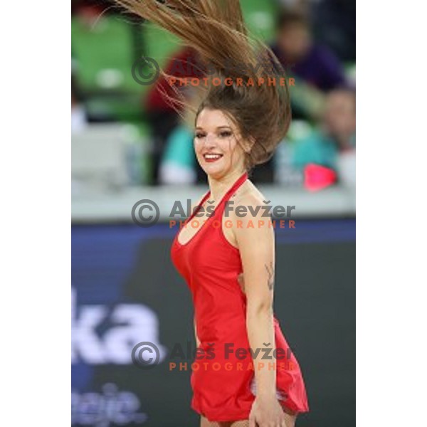 Zmajcice - Dragon Ladies of Petrol Olimpija in action during FIBA Champions League basketball match between Petrol Olimpija and Sig Strasbourg in Stozice Hall, Ljubljana on December 12, 2017