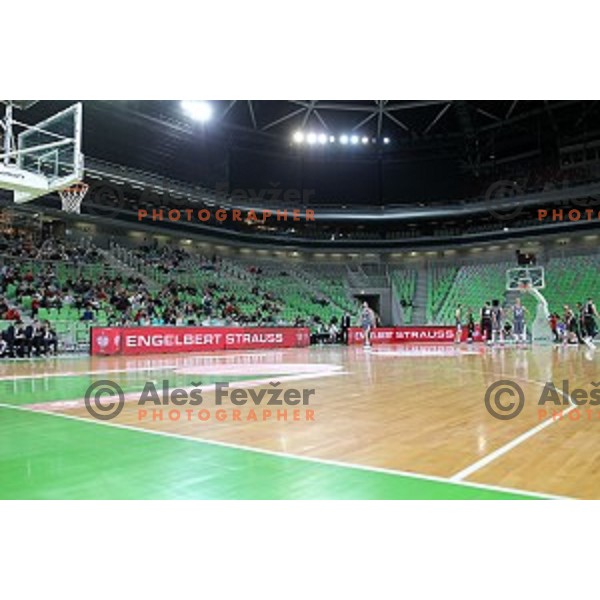 of Petrol Olimpija in action during FIBA Champions League basketball match between Petrol Olimpija and Sig Strasbourg in Stozice Hall, Ljubljana on December 12, 2017